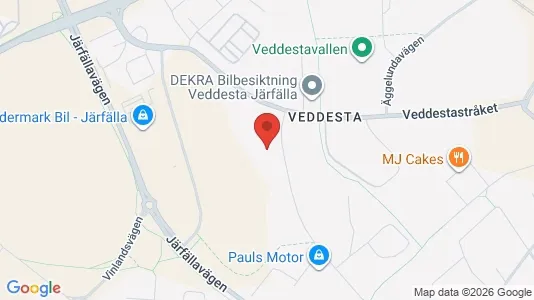 Industrilokaler att hyra i Järfälla - kort over placeringen