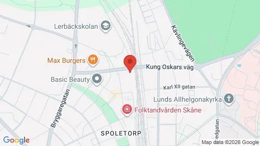 Kontorslokaler att hyra i Lund - kort over placeringen