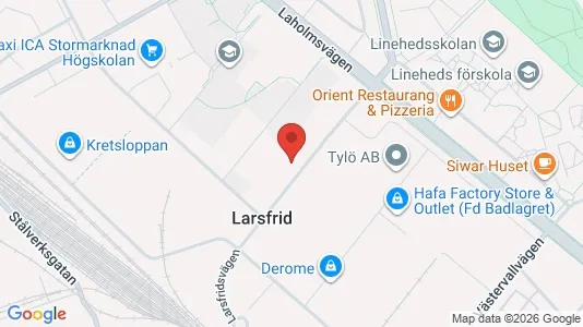 Kontorslokaler att hyra i Halmstad - kort over placeringen