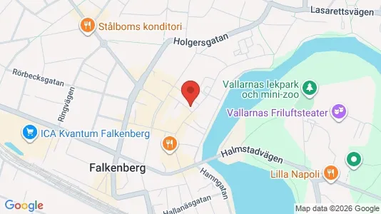 Affärslokaler till försäljning i Falkenberg - kort over placeringen