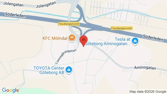 Kontorslokaler att hyra i Mölndal - kort over placeringen
