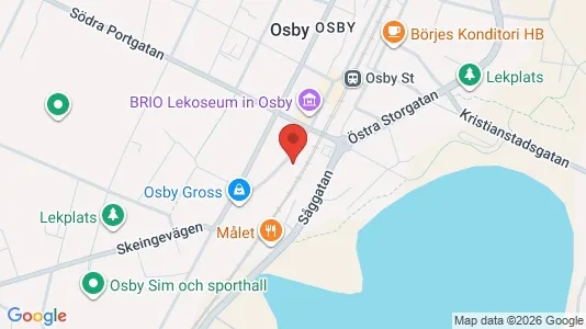 Affärslokaler till försäljning i Osby - kort over placeringen