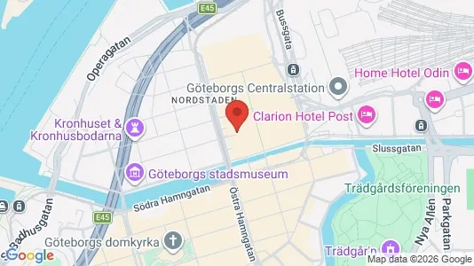 Kontorslokaler att hyra i Göteborg Centrum - kort over placeringen