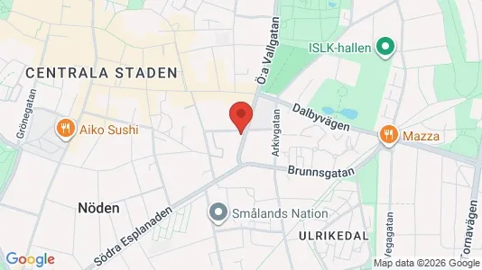 Lagerlokaler att hyra i Lund - kort over placeringen