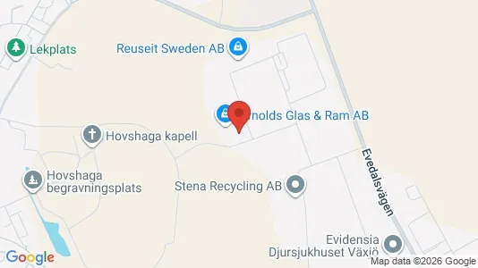 Affärslokaler till försäljning i Växjö - kort over placeringen