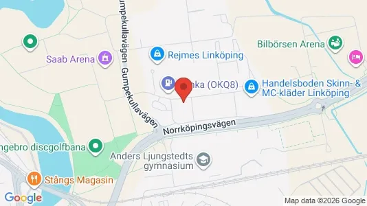 Industrilokaler att hyra i Linköping - kort over placeringen