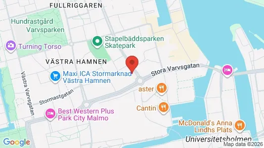 Kontorslokaler att hyra i Malmö Centrum - kort over placeringen