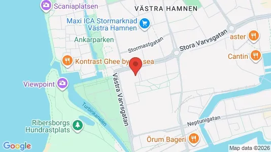 Affärslokaler att hyra i Malmö Centrum - kort over placeringen