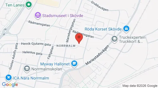 Affärslokaler till försäljning i Skövde - kort over placeringen
