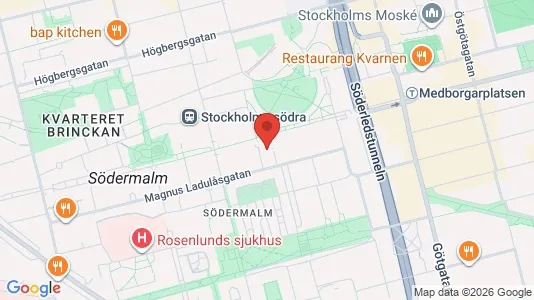 Kontorslokaler att hyra i Södermalm - kort over placeringen