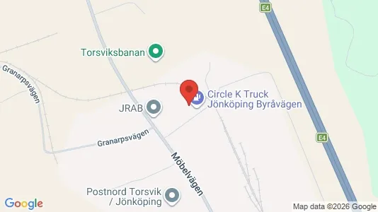 Kontorslokaler att hyra i Jönköping - kort over placeringen