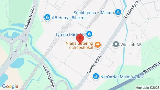 Kontorslokaler att hyra i Kirseberg - kort over placeringen