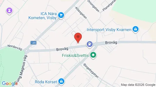 Industrilokaler att hyra i Gotland - kort over placeringen