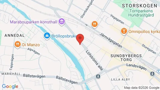 Kontorslokaler att hyra i Sundbyberg - kort over placeringen