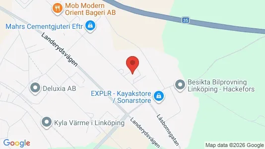Industrilokaler att hyra i Linköping - kort over placeringen