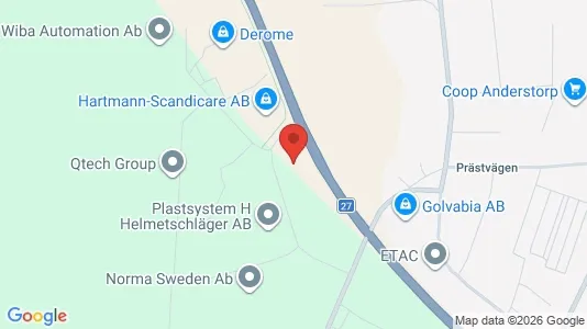 Industrilokaler att hyra i Gislaved - kort over placeringen