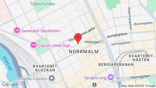 Affärslokaler att hyra i Stockholm Innerstad - kort over placeringen