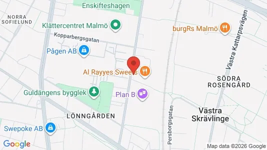 Industrilokaler att hyra i Sofielund - kort over placeringen