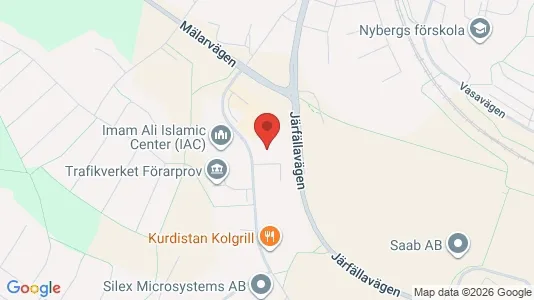 Kontorslokaler att hyra i Järfälla - kort over placeringen