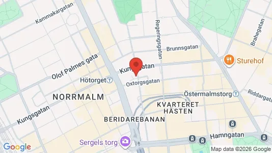 Kontorslokaler att hyra i Stockholm Innerstad - kort over placeringen