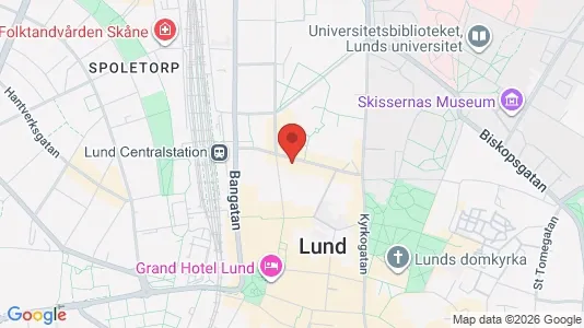 Kontorslokaler att hyra i Lund - kort over placeringen