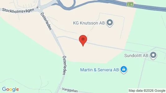 Lagerlokaler att hyra i Enköping - kort over placeringen