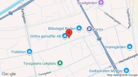 Industrilokaler att hyra i Boden - kort over placeringen