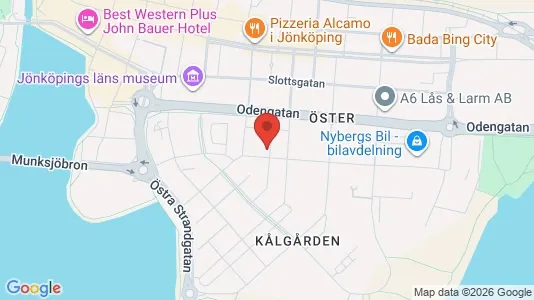 Kontorslokaler att hyra i Jönköping - kort over placeringen