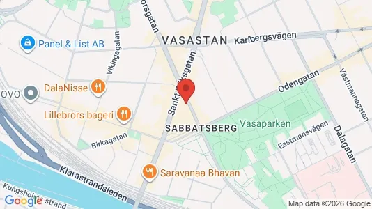 Kontorslokaler att hyra i Vasastan - kort over placeringen
