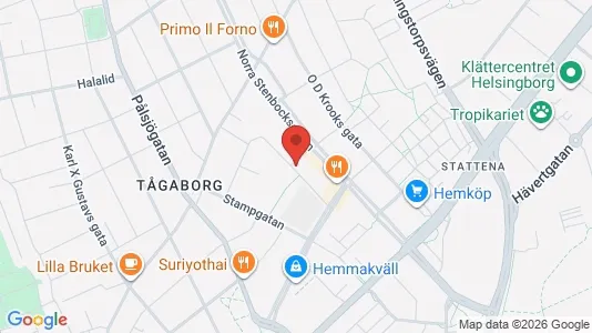 Affärslokaler att hyra i Helsingborg - kort over placeringen