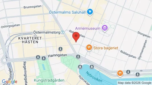 Kontorslokaler att hyra i Östermalm - kort over placeringen