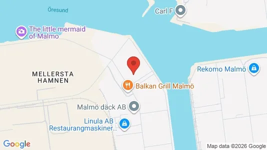 Lagerlokaler att hyra i Malmö Centrum - kort over placeringen
