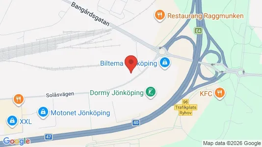 Kontorslokaler att hyra i Jönköping - kort over placeringen