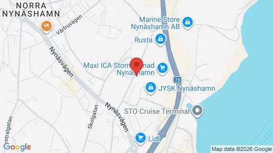 Kontorslokaler att hyra i Nynäshamn - kort over placeringen