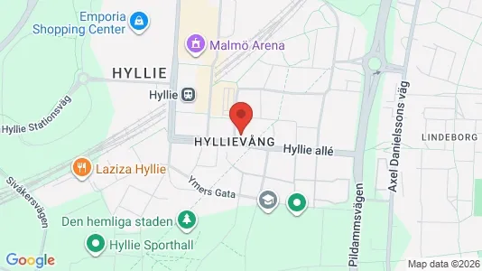 Kontorslokaler att hyra i Hyllie - kort over placeringen