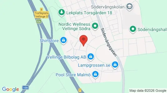 Industrilokaler att hyra i Vellinge - kort over placeringen