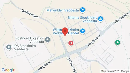 Kontorslokaler att hyra i Järfälla - kort over placeringen