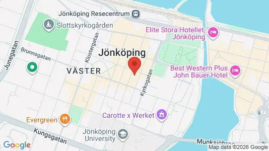 Kontorslokaler att hyra i Jönköping - kort over placeringen