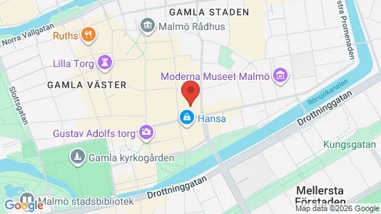 Kontorslokaler att hyra i Malmö Centrum - kort over placeringen
