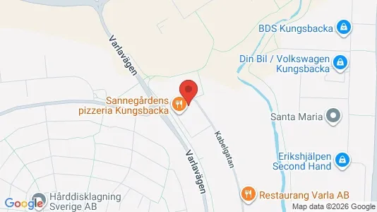 Industrilokaler att hyra i Kungsbacka - kort over placeringen