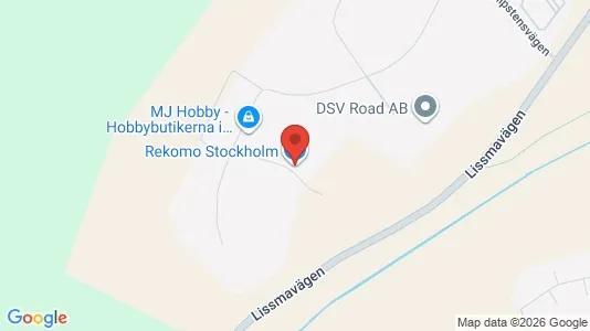 Industrilokaler att hyra i Huddinge - kort over placeringen