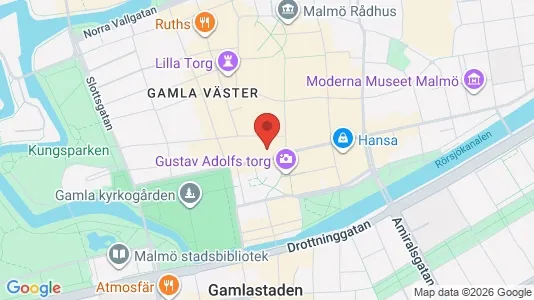Kontorslokaler att hyra i Malmö Centrum - kort over placeringen