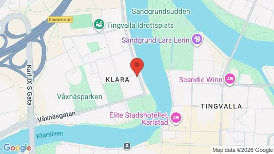 Kontorslokaler att hyra i Karlstad - kort over placeringen