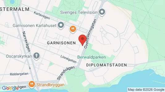 Kontorslokaler att hyra i Gärdet/Djurgården - kort over placeringen