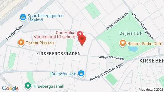 Kontorslokaler att hyra i Kirseberg - kort over placeringen