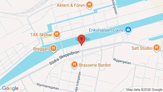 Kontorslokaler att hyra i Gävle - kort over placeringen