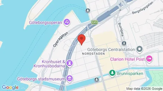 Kontorslokaler att hyra i Göteborg Centrum - kort over placeringen