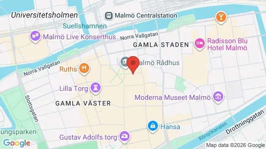 Kontorslokaler att hyra i Malmö Centrum - kort over placeringen