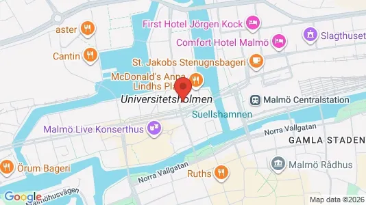 Kontorslokaler att hyra i Malmö Centrum - kort over placeringen