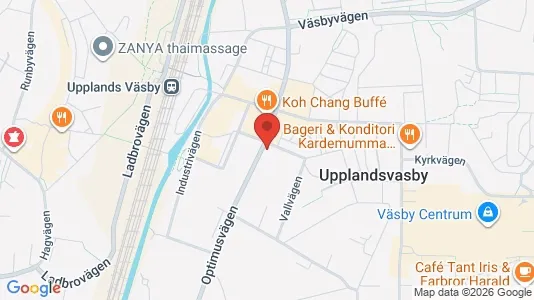 Affärslokaler att hyra i Upplands Väsby - kort over placeringen